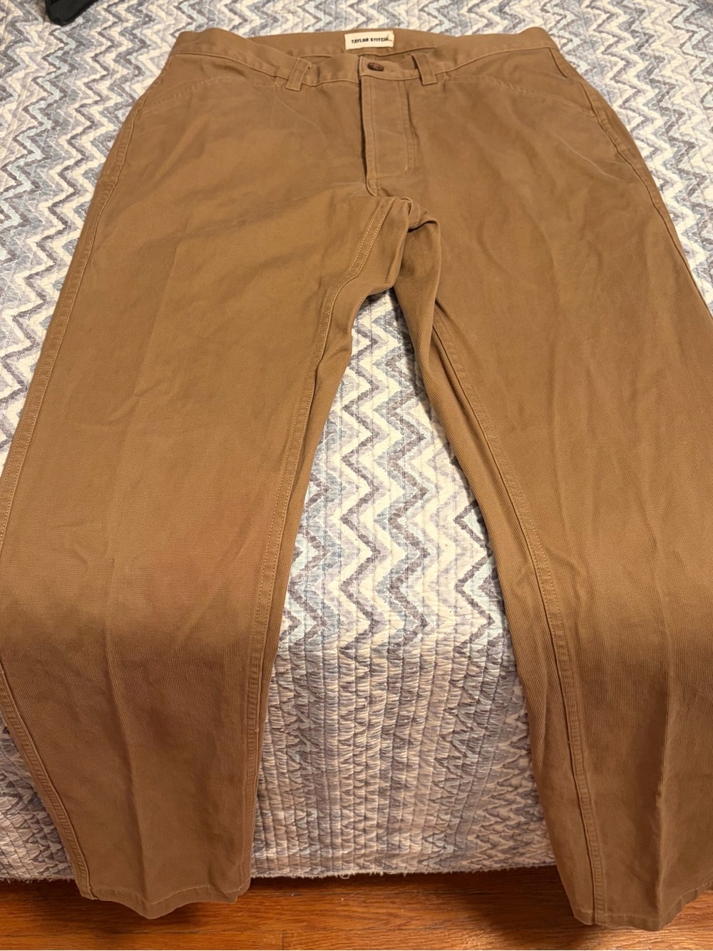 Taylor Stitch Men’s Democratic Chino in Brown/Tan